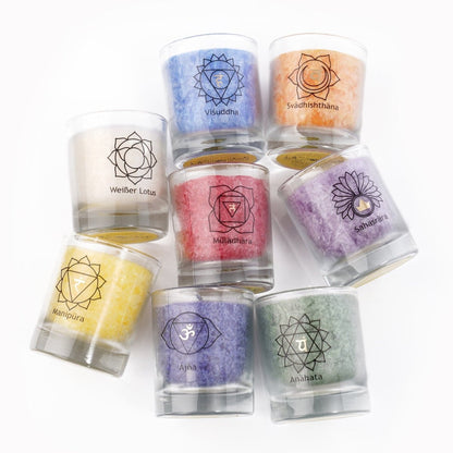 Chakra Starter-Set mit Ritualkerzen, Weihrauch und Chakra-Seife