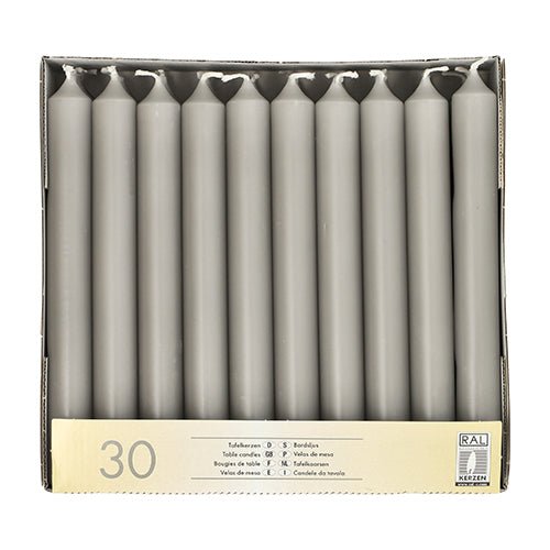 30 Tafelkerzen Ø 2,1 × 19,6 cm – 5 Farben für Advent & Tischdeko