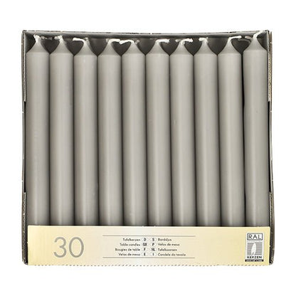 30 Tafelkerzen Ø 2,1 × 19,6 cm – 5 Farben für Advent & Tischdeko