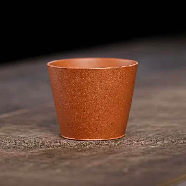 Yixing Zisha Meisterschale – Gerade Form (oranger Ton) – Teegeschirr bei SteinKunstWerk