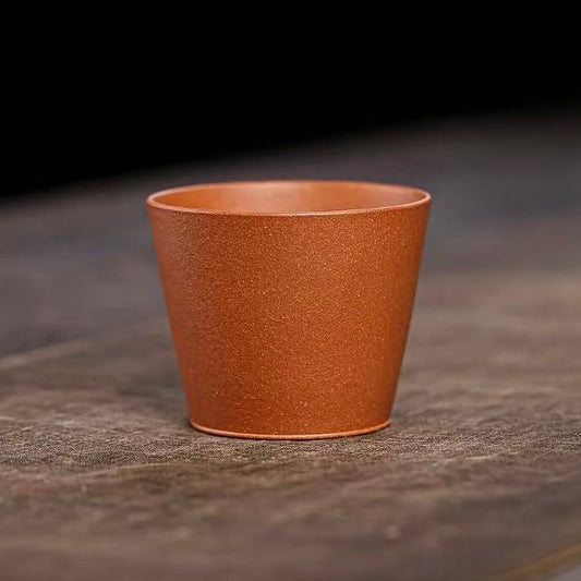 Yixing Zisha Meisterschale – Gerade Form (oranger Ton) – Teegeschirr bei SteinKunstWerk