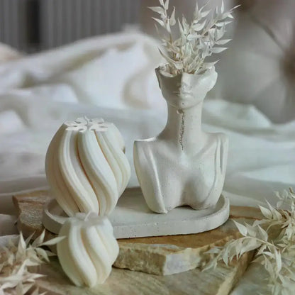 Betonvase Lady Grey – Feminine Eleganz in Beton - by SteinKunstWerk | Vase aus nachhaltiger Herstellung
