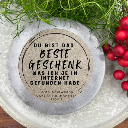 Du bist das Beste Duftkerze mit persönlicher Botschaft