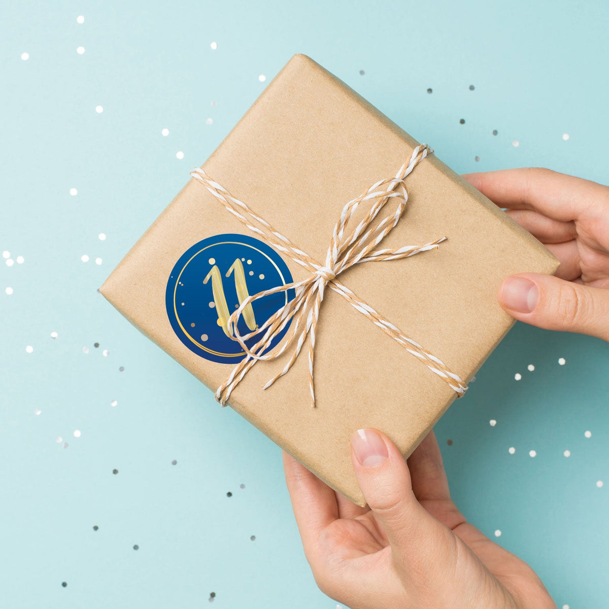 Adventskalender-cijferstickers 1–24 – 4 kleuren