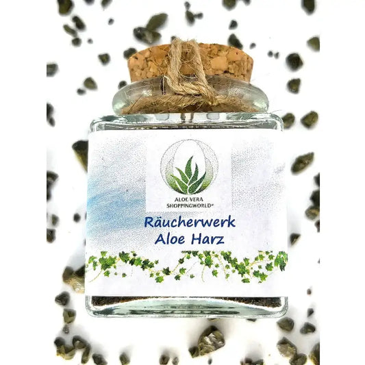 Räucherwerk "Aloe Harz" im Glas, (50 ml) von SteinKunstWerk für stilvolle Wohnatmosphäre und bewusste Momente