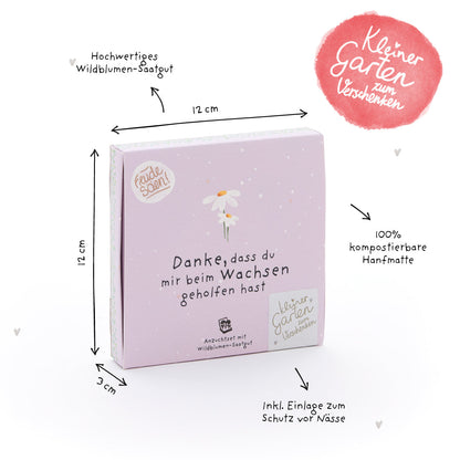 Pflanzkästchen „Danke fürs Wachsen“ – Produktdetails