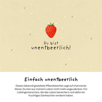 Pflanzkästchen „Unentbeerlich“ – Motivansicht