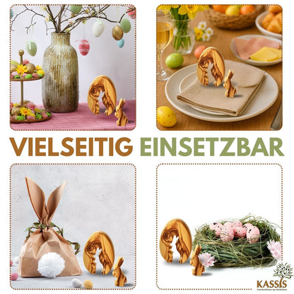 Paashaas in ei van olijfhout