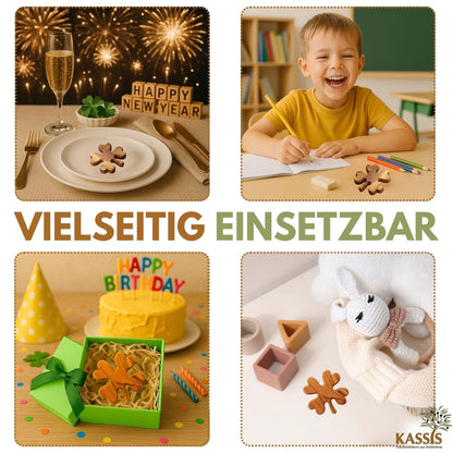 Klaverblad van olijfhout – handsteen & geluksbrenger