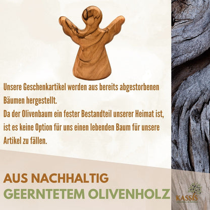 Olivenholz-Schutzengel „Ich bin stolz auf dich“ – weitere Produktansicht 9 von 11