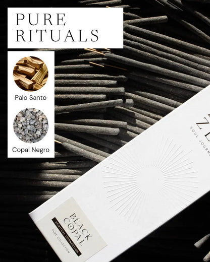 Black Copal Räucherstäbchen von ZoaZen für Reinigung und Erdung – Produktdetails