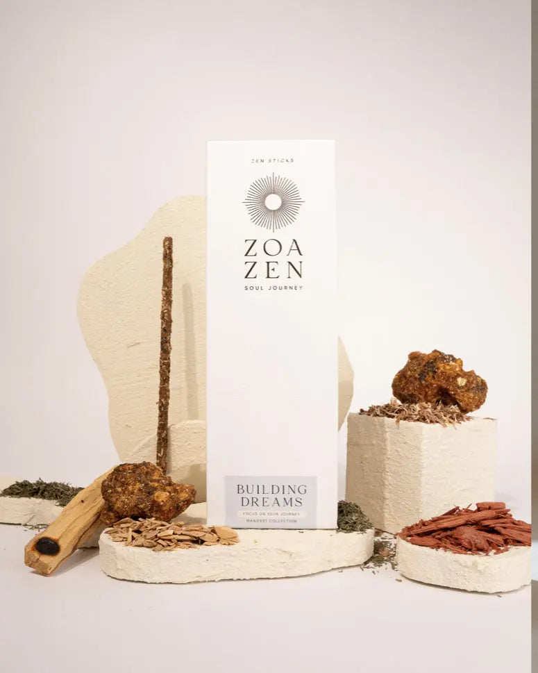 Building Dreams Räucherstäbchen von ZoaZen für Fokus und neue Wege – Detailansicht