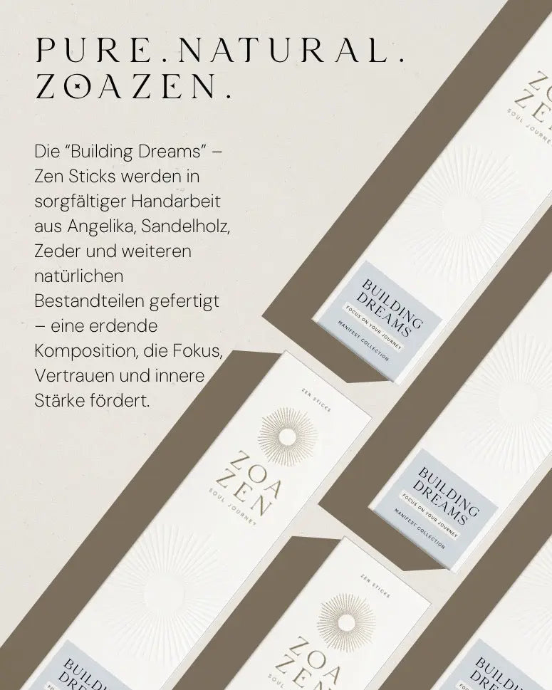 Building Dreams Räucherstäbchen von ZoaZen für Fokus und neue Wege – Ritualszene