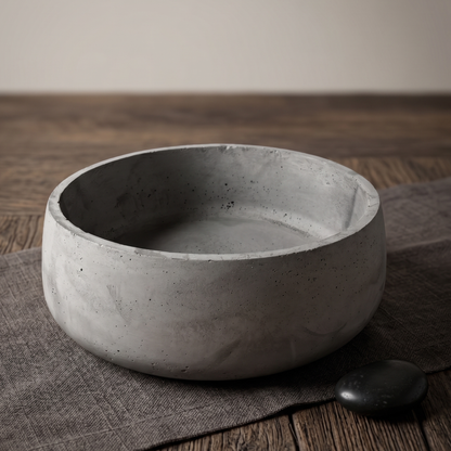 Minimalistische Deko-Schale in Betongrau oder Schwarz