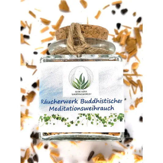 Buddhistischer Meditationsweihrauch im 50-ml-Glas von Susorama Aromawelt