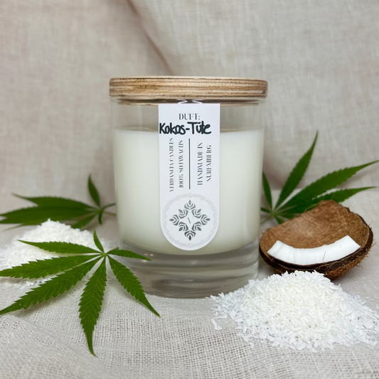 Verdancia Original Kokos und Hanf – cremige Sojawachs-Duftkerze im Glas