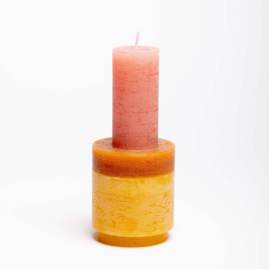 Stan Editions Candle Stack 02 in Gelb und Rosa