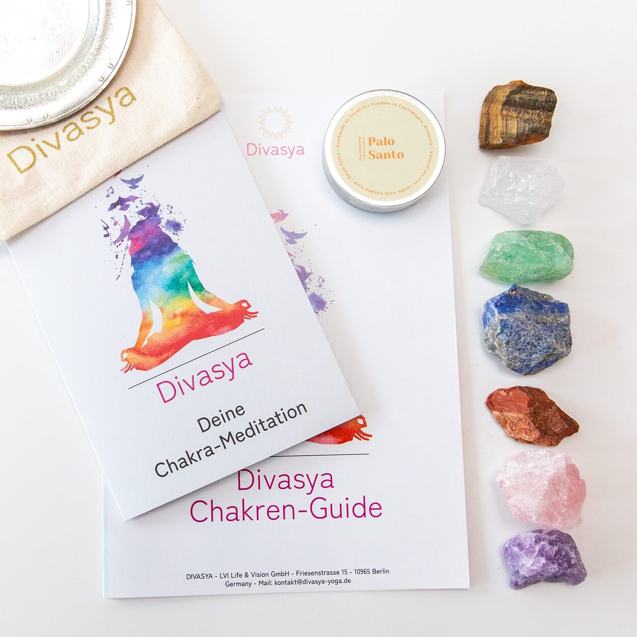 Chakra-Steine Set in Nahaufnahme