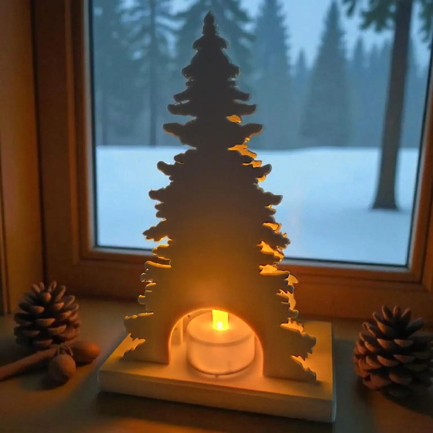 Kleine Weihnachtsdeko mit LED-Licht für Tischdeko und Sideboard