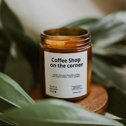 Coffee Shop on the corner - by SteinKunstWerk | Duftkerze im Glas aus nachhaltiger Herstellung