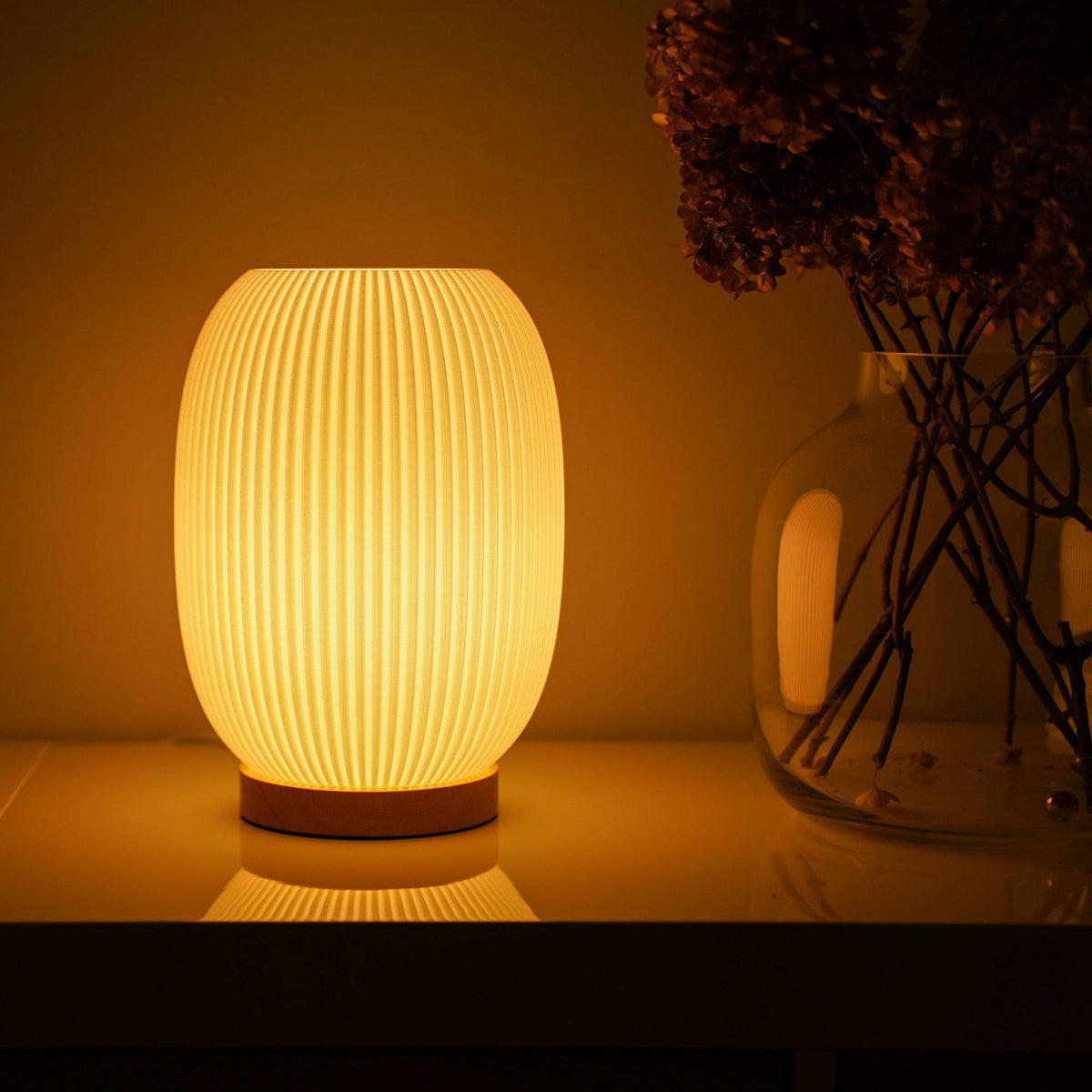 Boa Tischlampe für Sideboard, Schlafzimmer und Japandi-Wohnräume