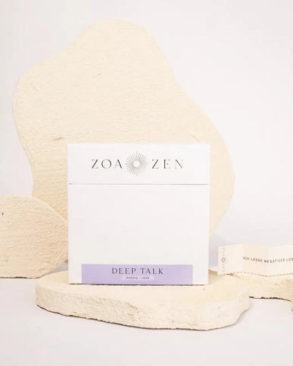 Deep Talk Räucherpapier von ZoaZen für Fokus und bewusste Gespräche – Detailansicht