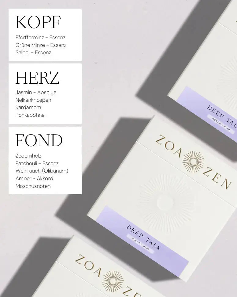 Deep Talk Räucherpapier von ZoaZen für Fokus und bewusste Gespräche – Anwendung