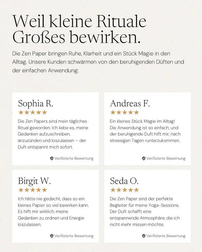 Deep Talk Räucherpapier von ZoaZen für Fokus und bewusste Gespräche – Anwendungsidee