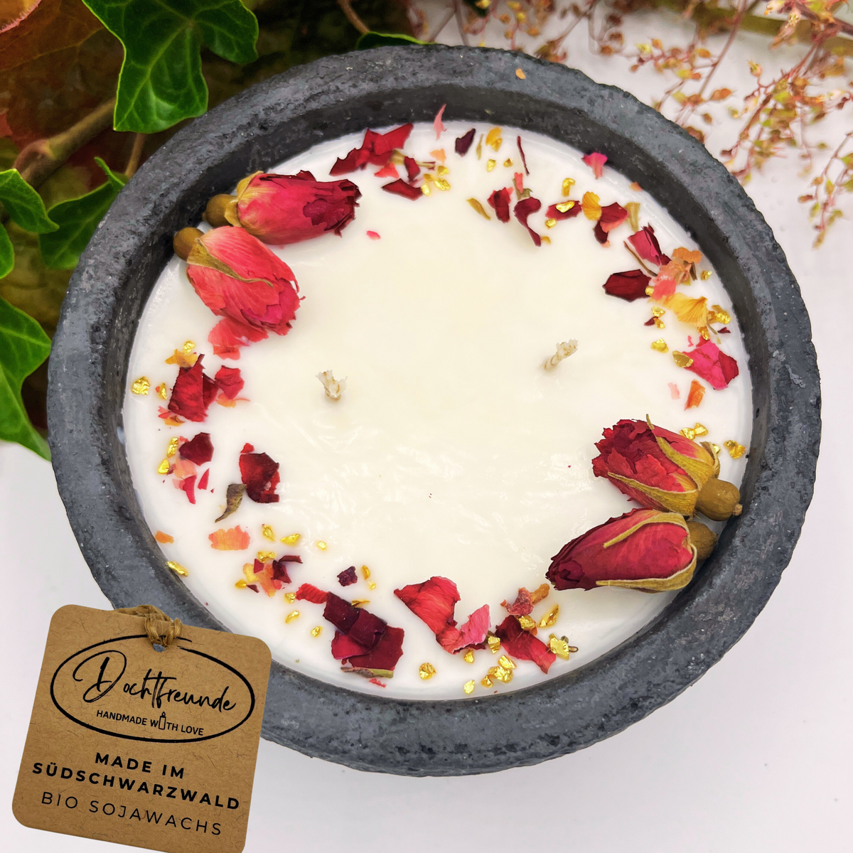 XL Citronella-kaars ‘De Gloed’ – zwart voor herfst & Halloween