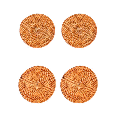 Soeji Untersetzer-Set TIBU (4er-/8er-Set) aus Rattan – freigestellte Produktansicht