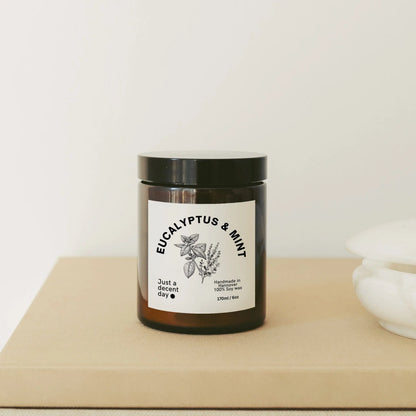 Eucalyptus & Mint - by SteinKunstWerk | Duftkerze im Glas aus nachhaltiger Herstellung