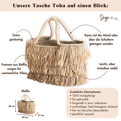 Handtasche TOBA – Raffia