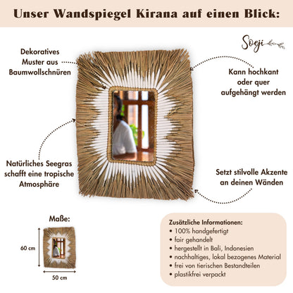 Wandspiegel KIRANA – Seegras
