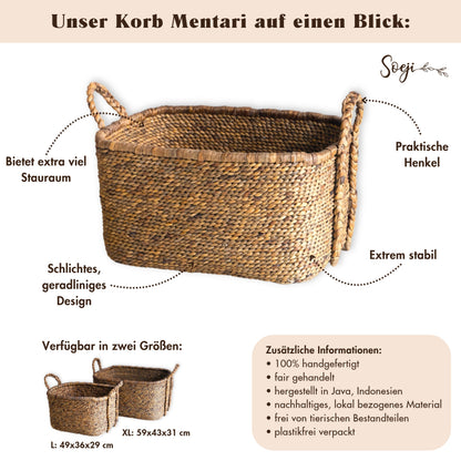 Wäschekorb MENTARI – Wasserhyazinthe