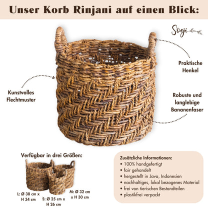 Wäschekorb RINJANI – Bananenfaser