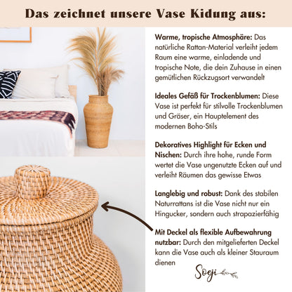 Dekovase KIDUNG – Rattan