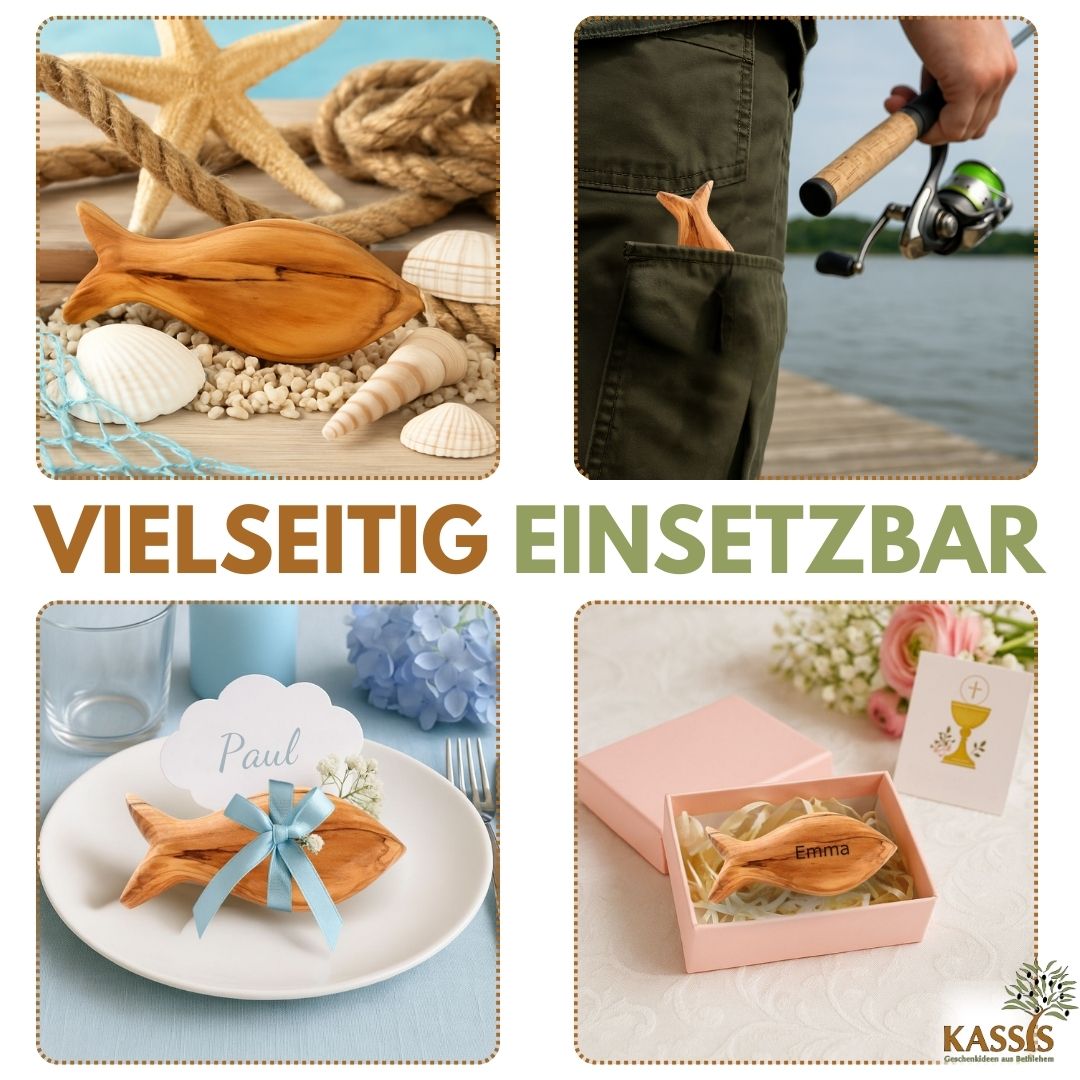 Christlicher Fisch aus Olivenholz – Handschmeichler – weitere Produktansicht 10 von 10