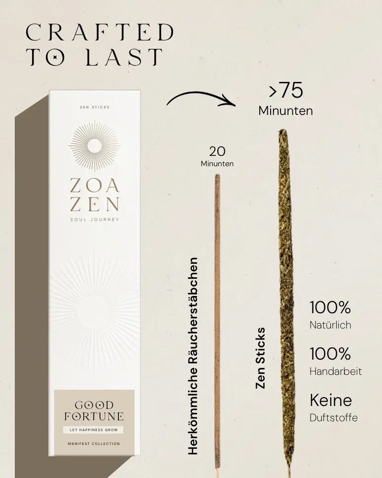 Good Fortune Räucherstäbchen von ZoaZen im Ritual – achtsame Anwendung