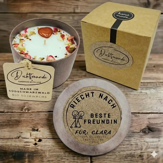 Soul Sisters Duftkerze als personalisierbares Geschenk für die beste Freundin
