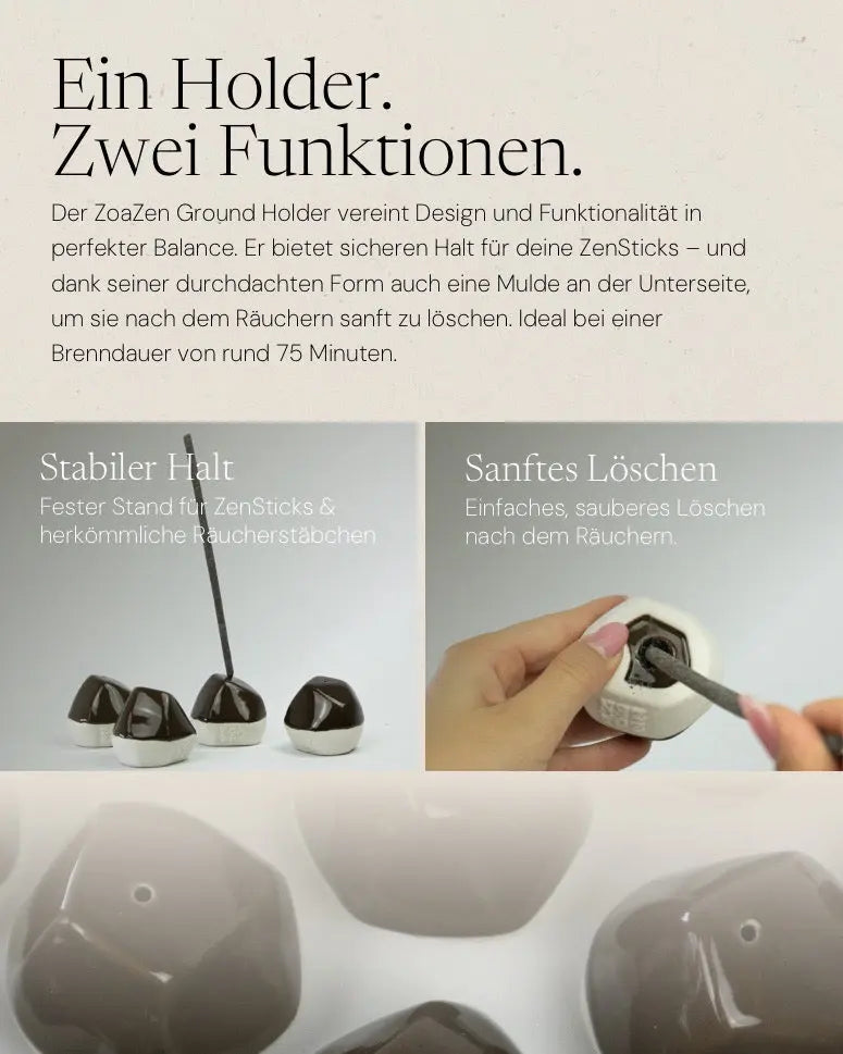 Ground Holder Räucherschale von ZoaZen in der Anwendung – Produktdetails