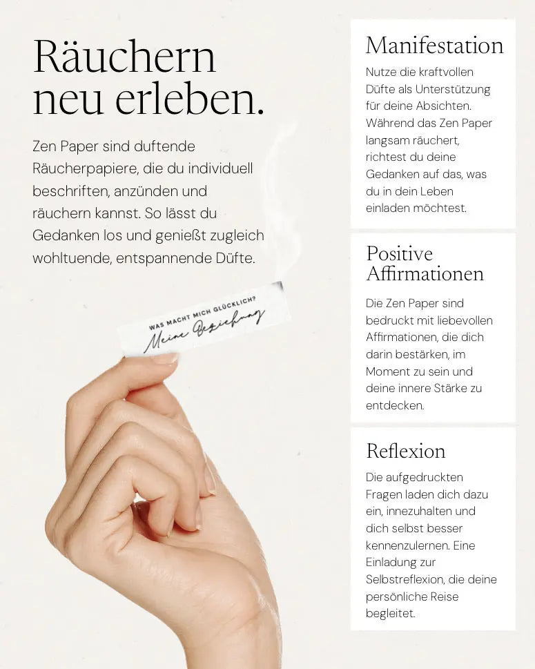 Hey Love Räucherpapier von ZoaZen im Herzensritual – Produktdetails