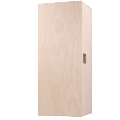 Neutrale houten kist met klepsluiting voor cadeaus