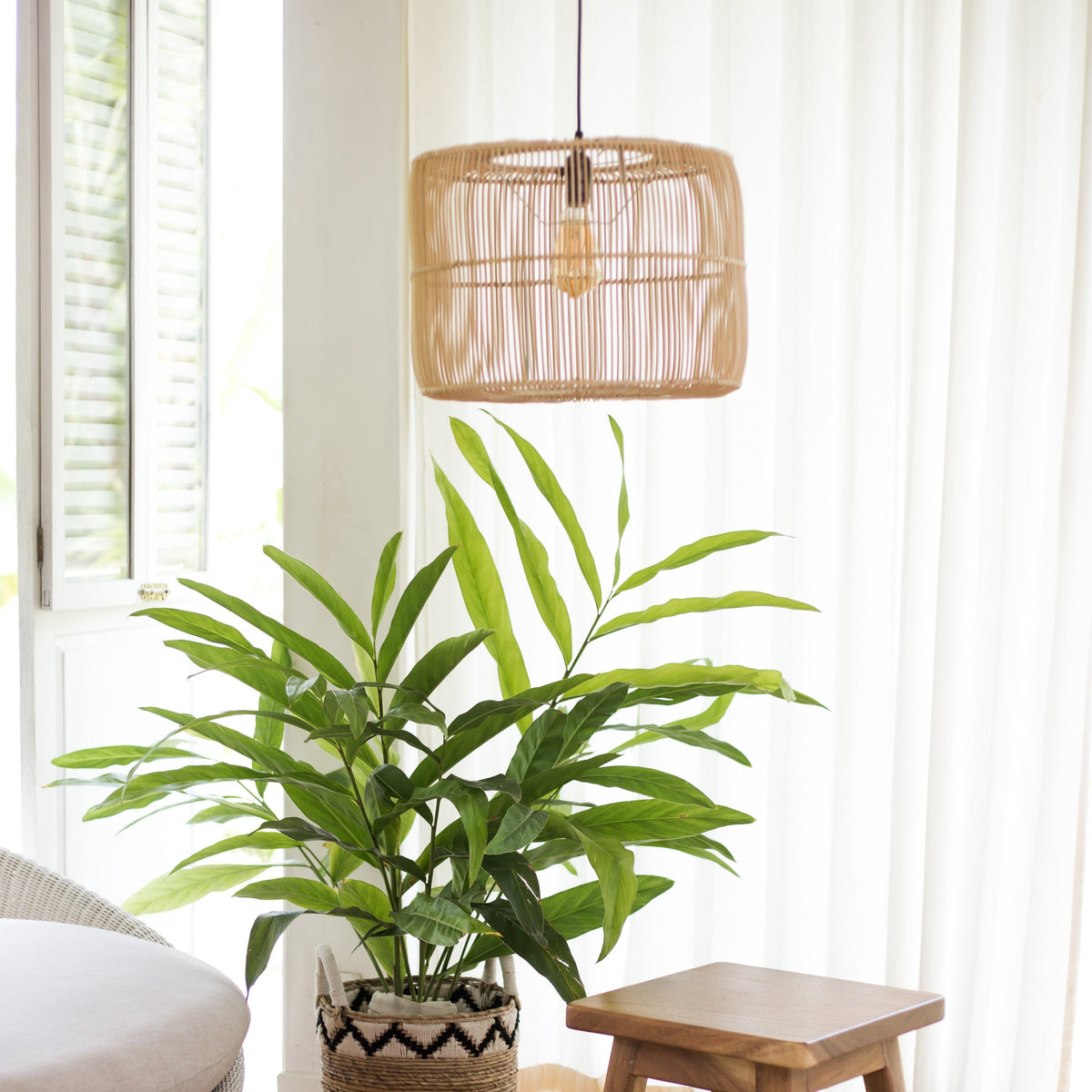 Lampenschirm LIKU (natur) – Rattan