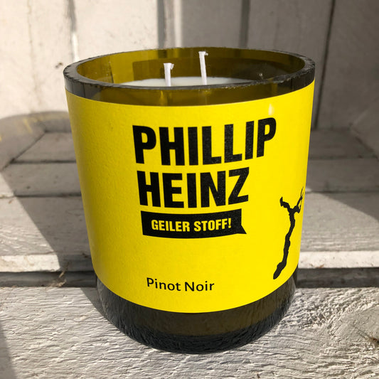 Upcycling-Kerze Geiler Stoff Pinot Noir – handgefertigtes Upcycling-Produkt von GAHRDSGN