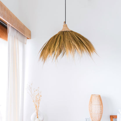Boho-Lampenschirm MAWANA – Seegras und Raffia