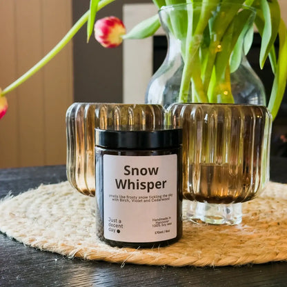 Snow Whisper - by SteinKunstWerk | Duftkerze im Glas aus nachhaltiger Herstellung
