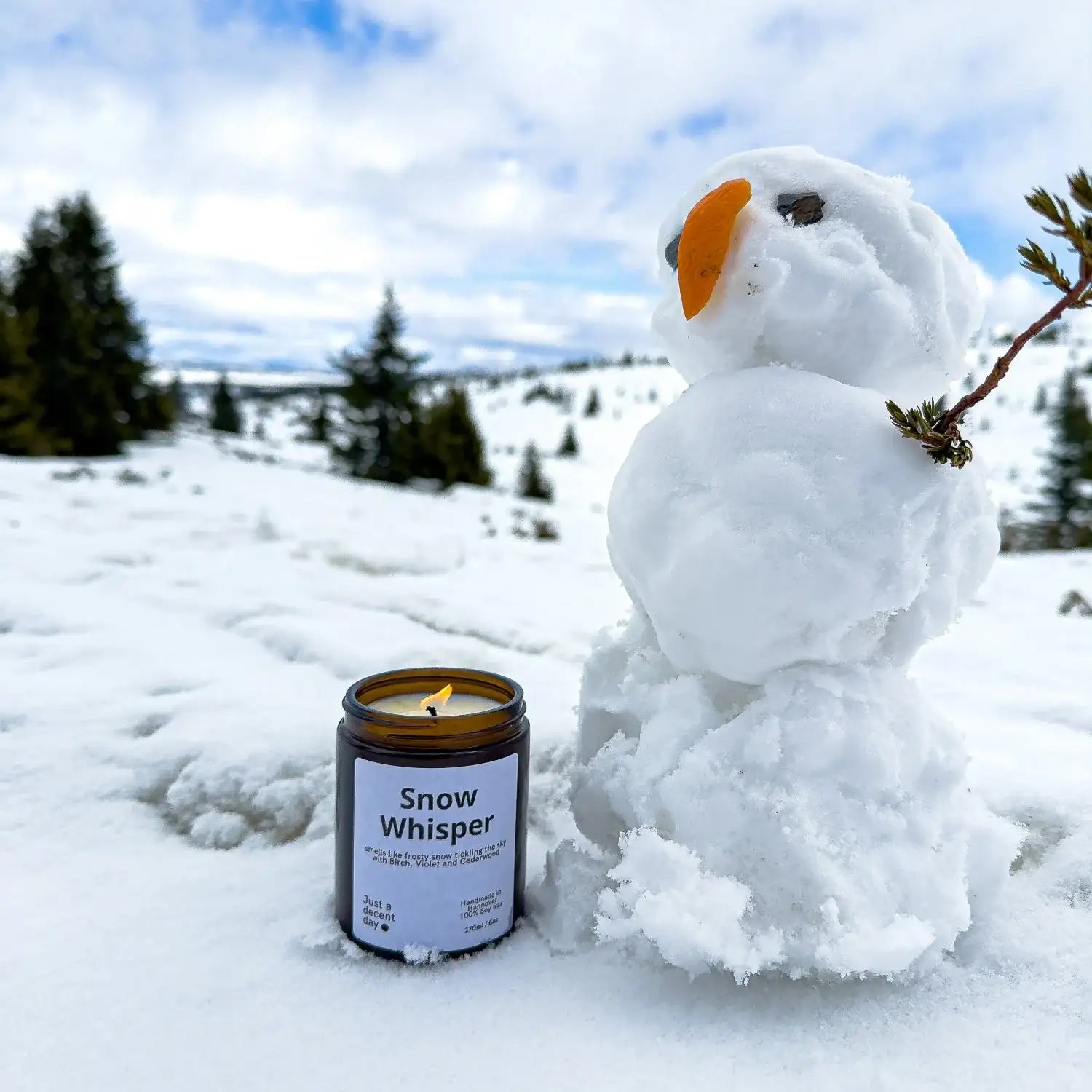 Snow Whisper - by SteinKunstWerk | Duftkerze im Glas aus nachhaltiger Herstellung