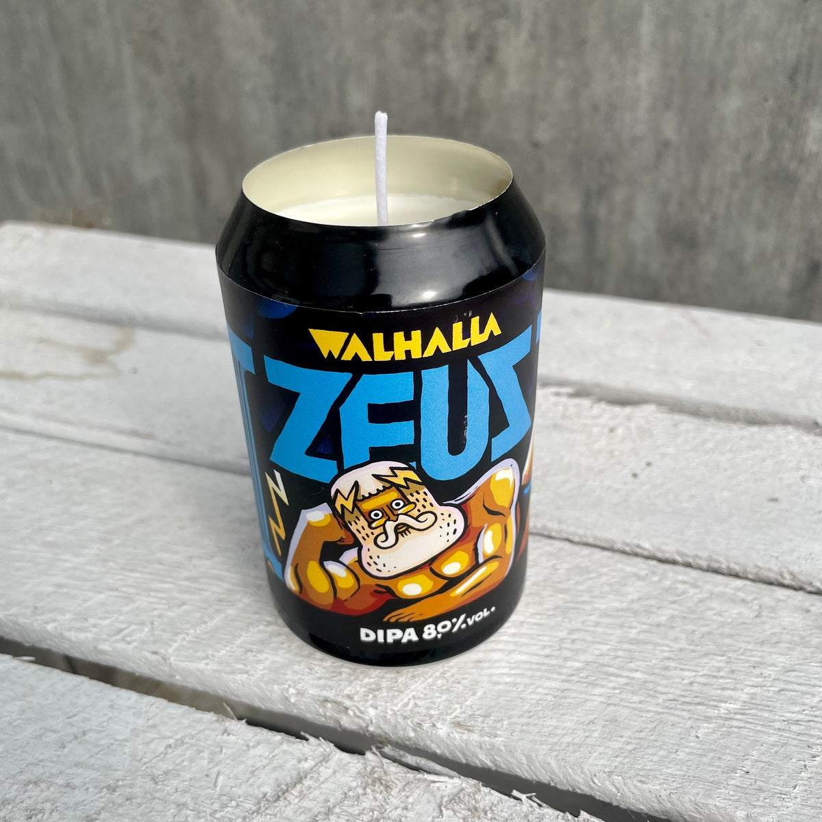 Upcycling-Kerze Walhalla Zeus – handgefertigtes Upcycling-Produkt von GAHRDSGN