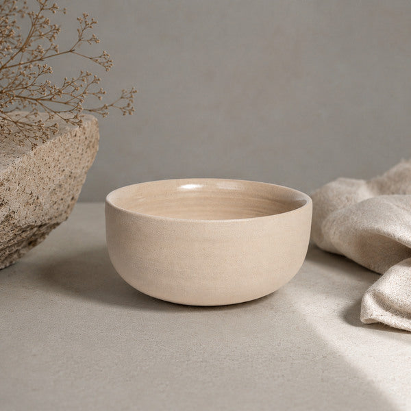 KUMO Cappuccino Tasse Beige aus Keramik für Japandi Coffee Rituals und Flat White