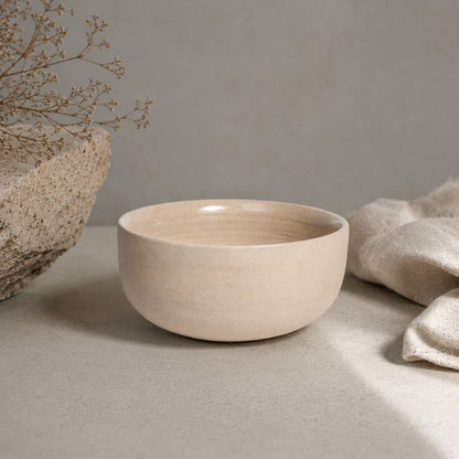 KUMO Cappuccino Tasse Beige aus Keramik für Japandi Coffee Rituals und Flat White